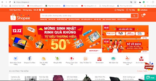 Shopee Is one of the most popular ecommerce in Vietnam
