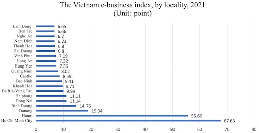 Vietnam E-Commerce Business Index By Locality In 2021
