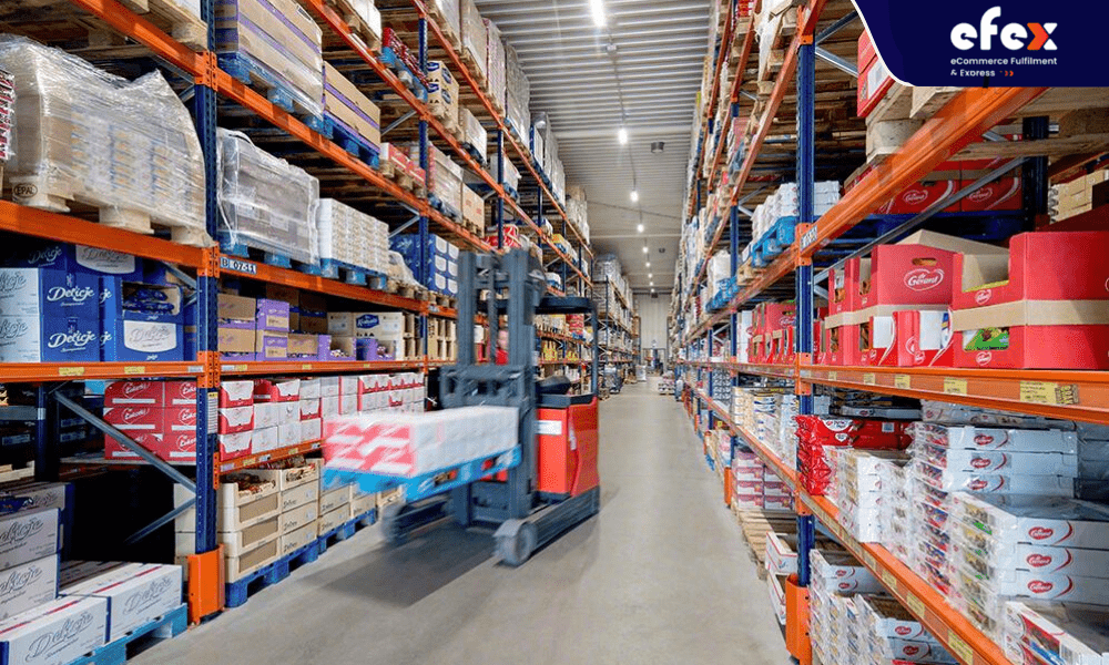 food products in the cold storage warehouse