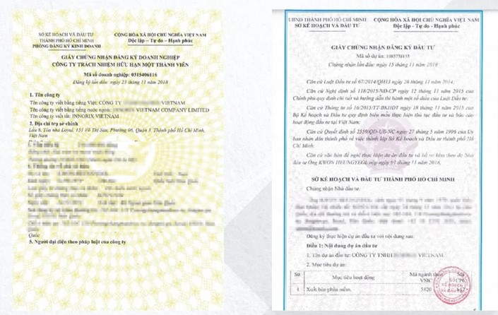 Business Registration Certificate in Vietnam