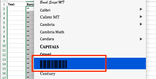 install-barcode-font-from-the-font-menu