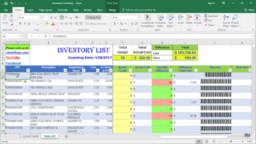 Inventory-Counting-List