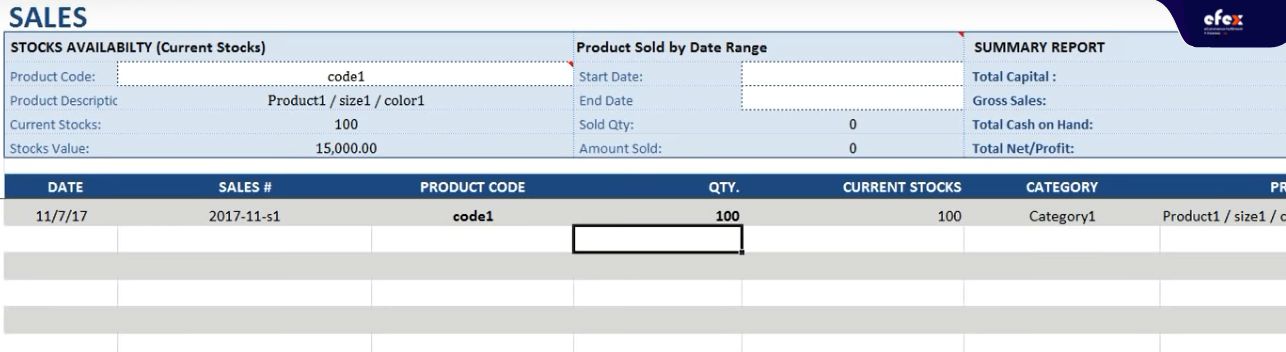 Sale-sheet