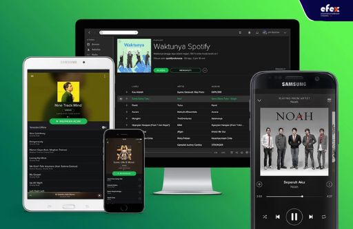 Spotify can play music on many devices simultaneously