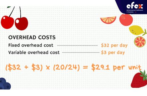 Overhead costs per unit example