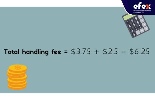 Total handling fee example