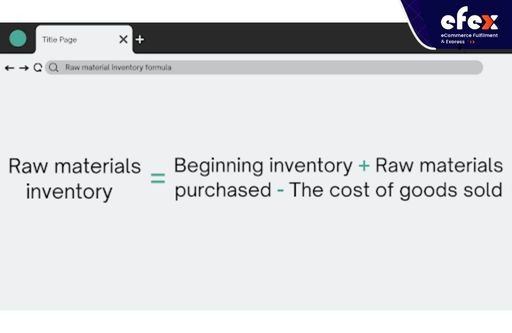 Raw materials inventory formula