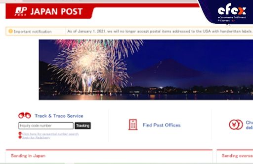Website tra cứu thông tin theo dõi đơn hàng Công ty chuyển hàng từ Nhật về Việt Nam Japan Post 