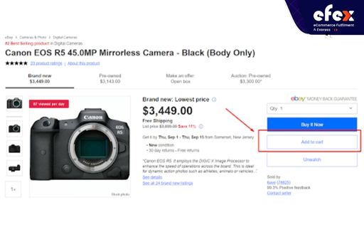 Add the camera to your cart