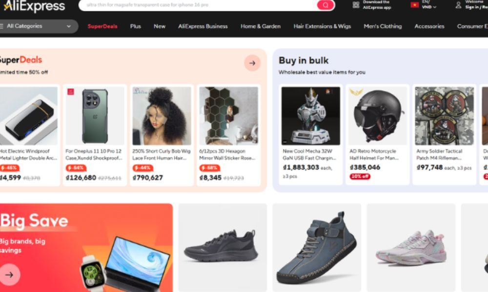 Aliexpress Homepage