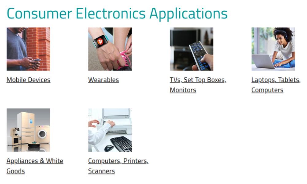 Consumer electronics applications