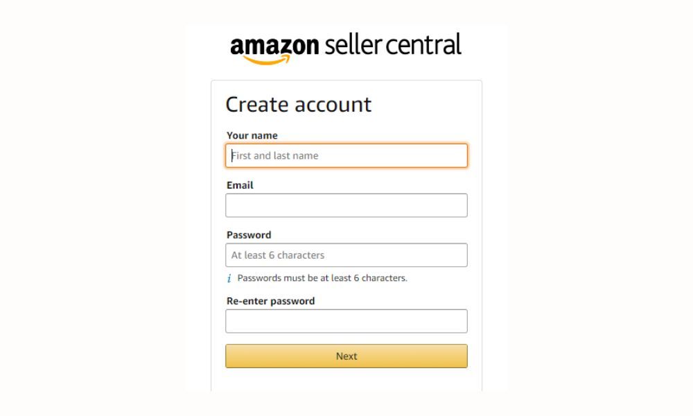 Create seller central account