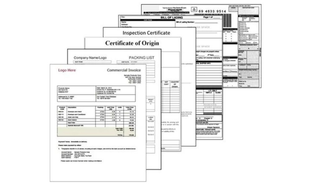 Necessary documents for a shipment