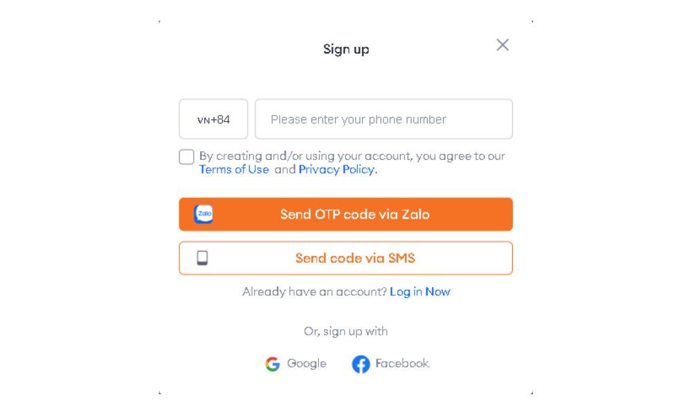 Sign up Lazada Shopping Account