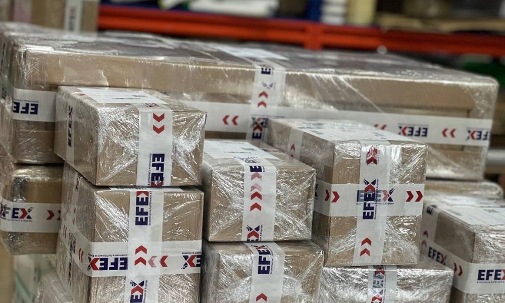 EFEX handles Lazada packages being prepared for international shipping to USA customers