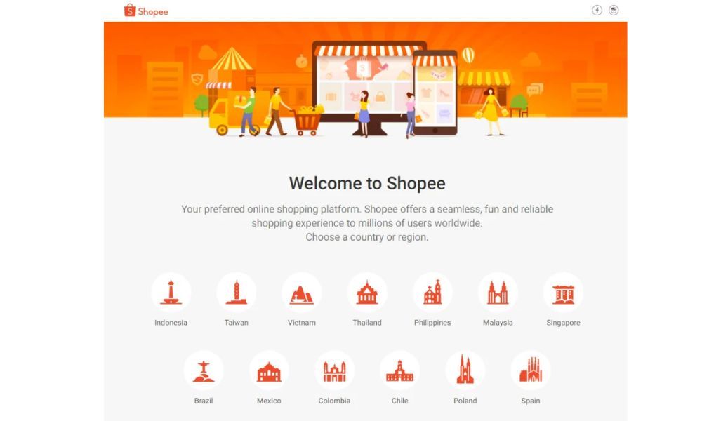 Choose a Shopee Country Platform