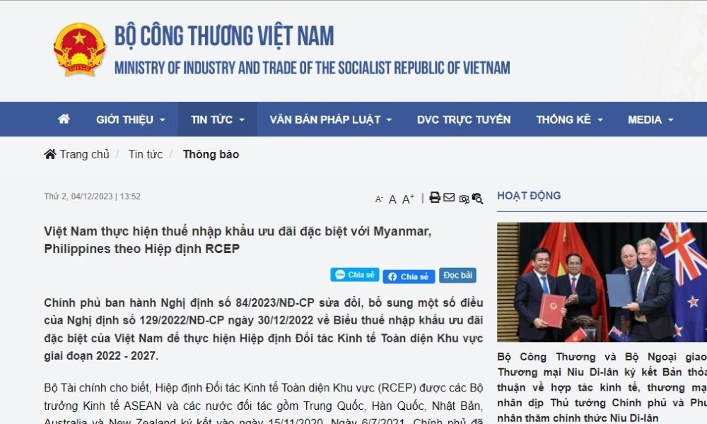 Hiệp định RCEP giữa Việt Nam và Philippines