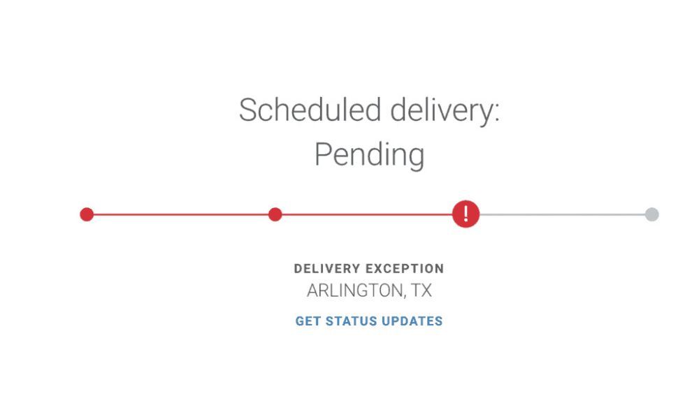 What does Scheduled Delivery Pending mean?