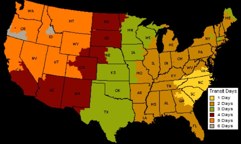 Shipping zones based on UPS Ground service