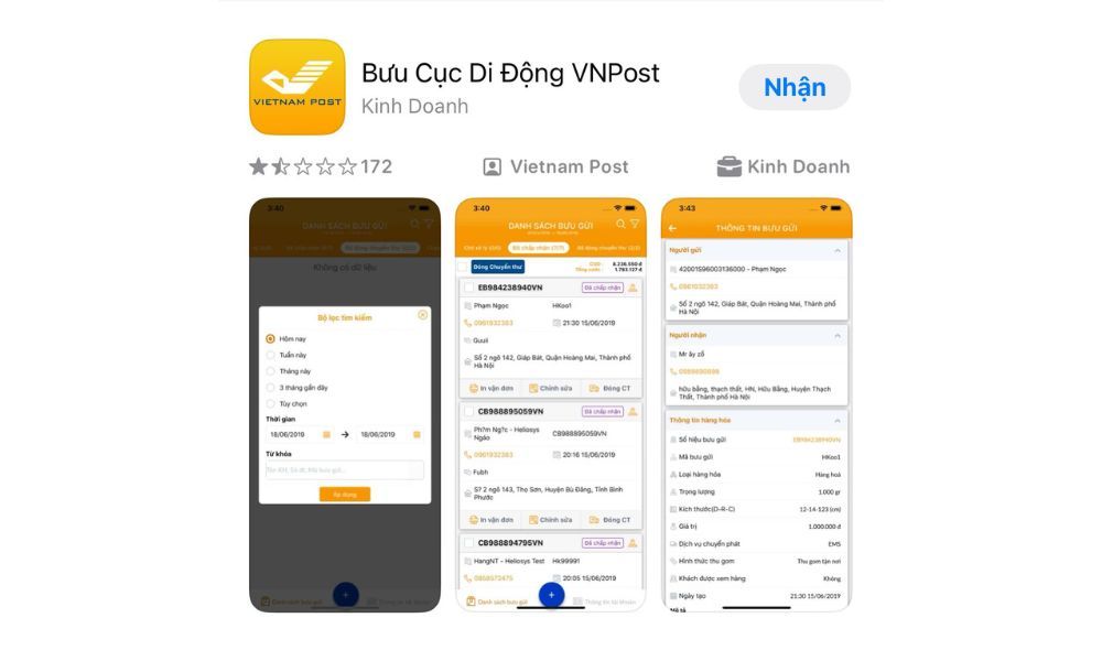 Dễ dàng tải app VNPost ở CH Play, App Store