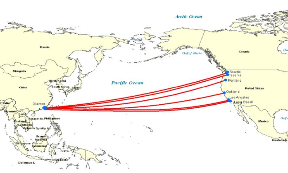 Trans-Pacific Shipment Routes 