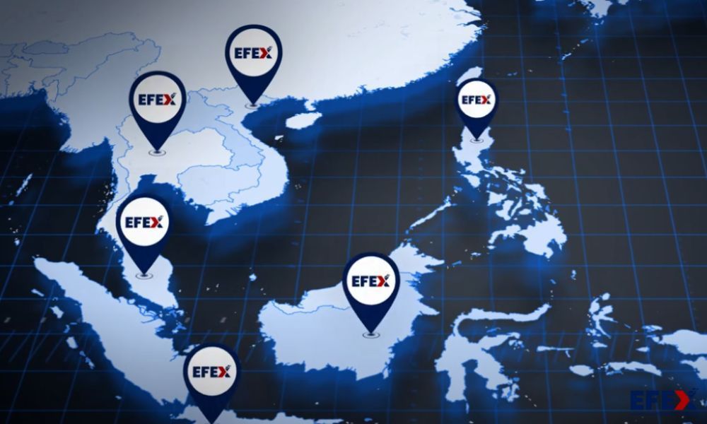 Warehouse network of EFEX worldwide